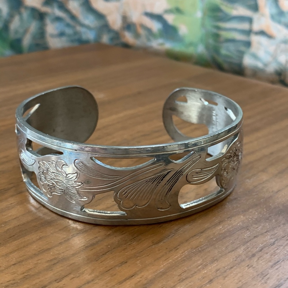Spring Kirk Stieff vintage floral cuff